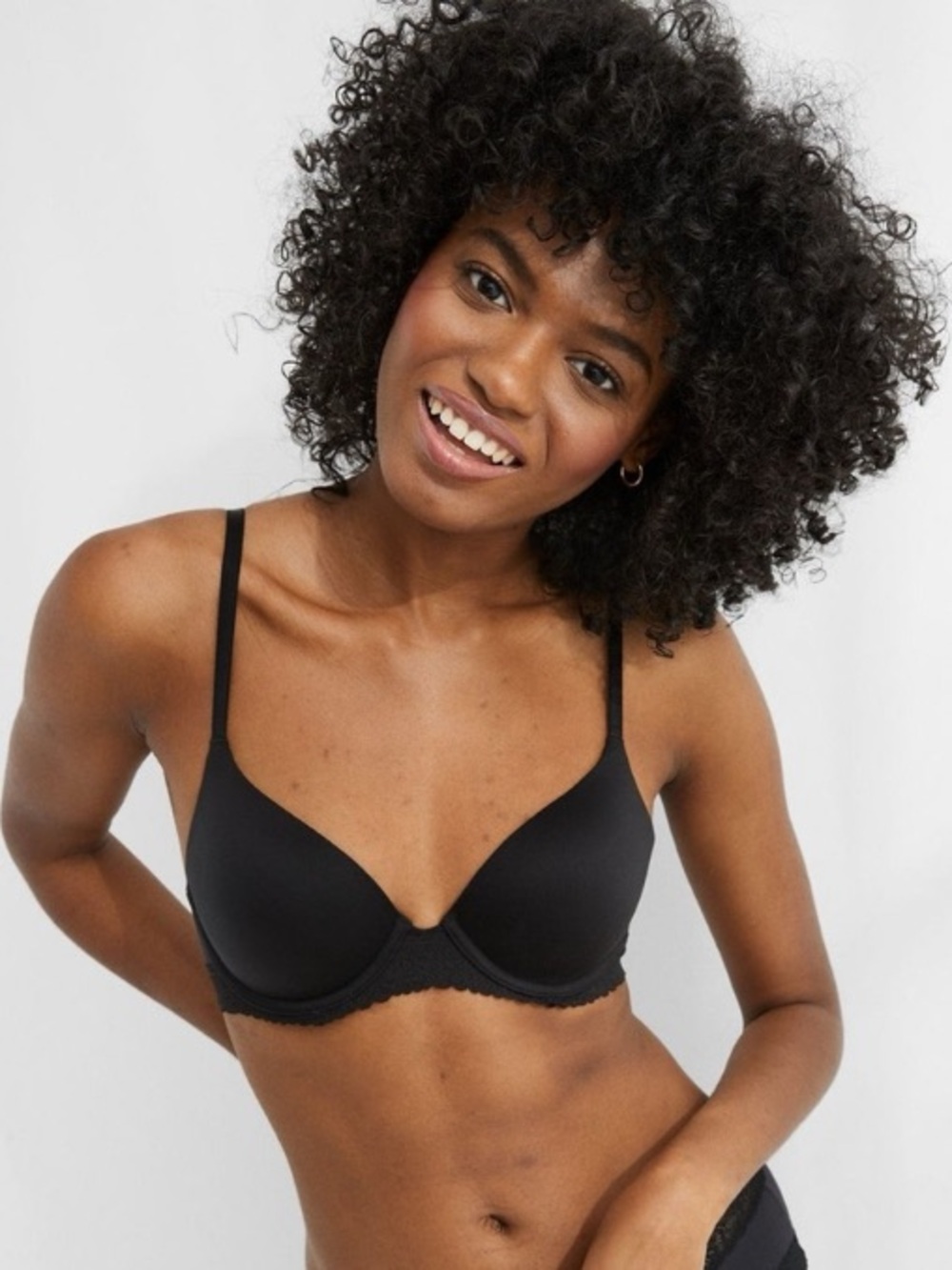 AERIE 🖤 ‘Sunnie’ Pushup Double-Strap Floral Lace Bra